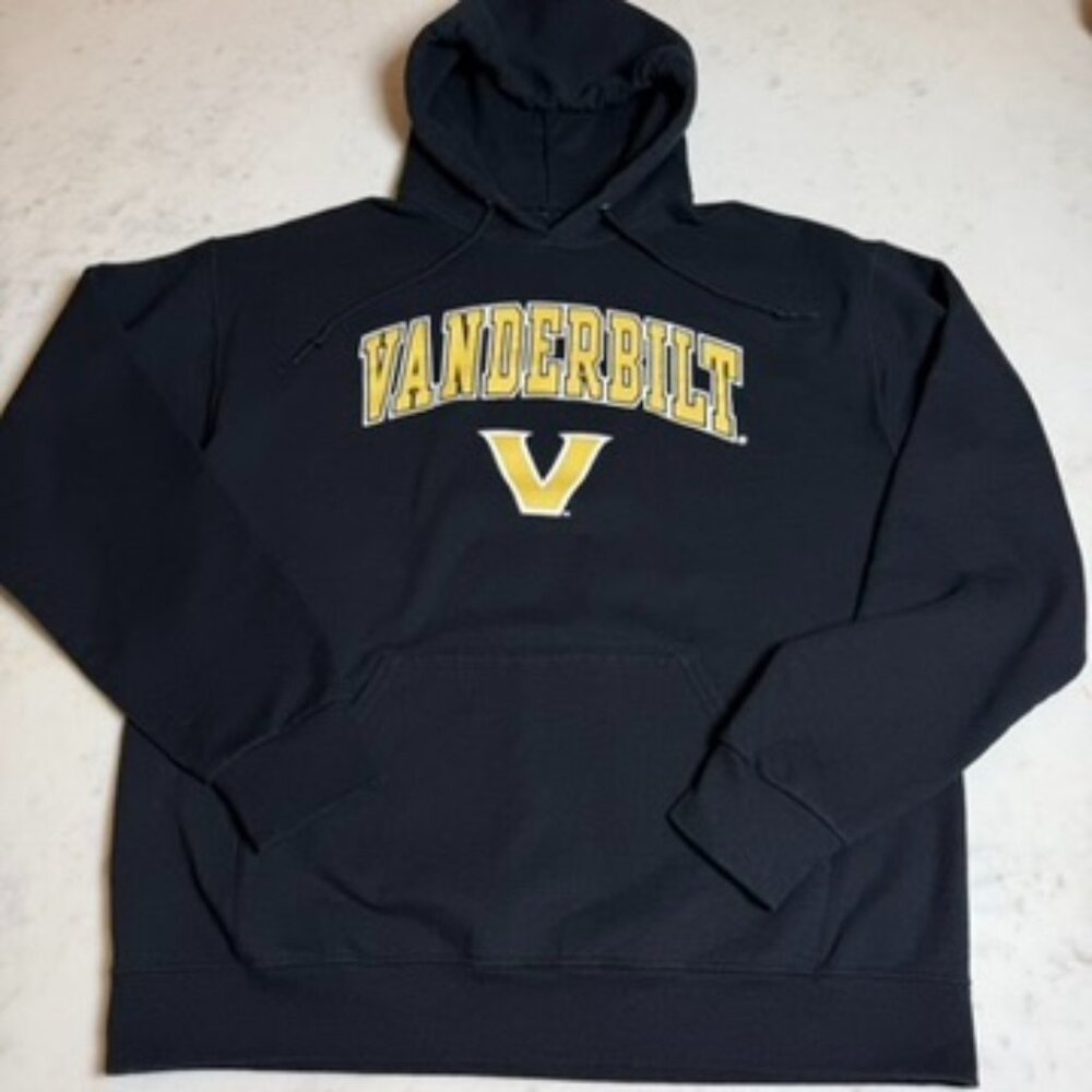 Vanderbilt Commodores‎ Hoodie The Victory Black Pullover Gold Logo Men's L